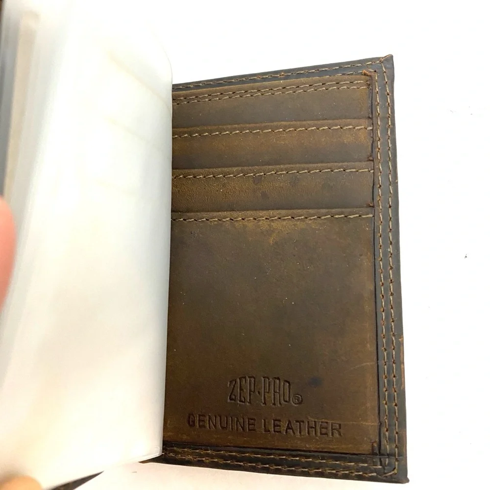 Zep-Pro Men's  Leather Trifold Embroidered Wallet Florida Gators NWT